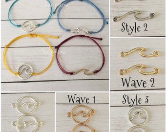 Wave in Waterproof cord Bracelet or Anklet