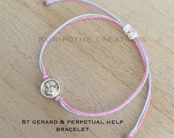 St Gerard/Perpetual Help in Waterproof cord Bracelets