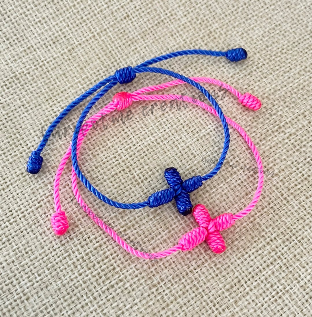 Cross Knotted String Bracelet - Etsy