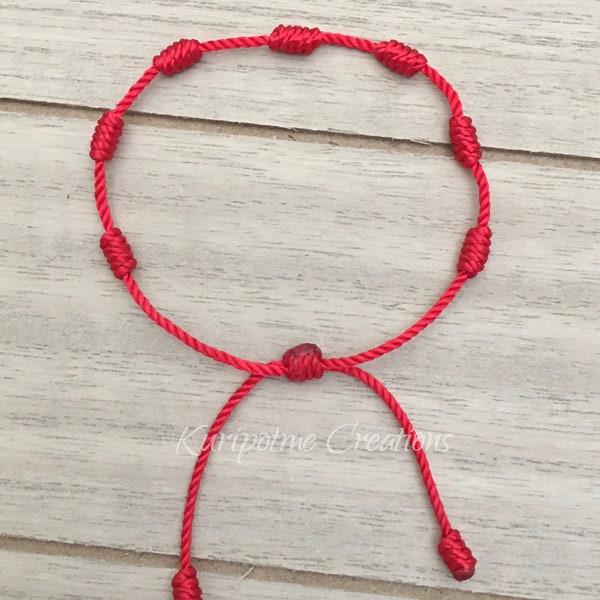 The 7 Knots Kabbalah String Bracelet