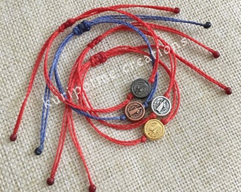 St Benedict in Waterproof cord Bracelet