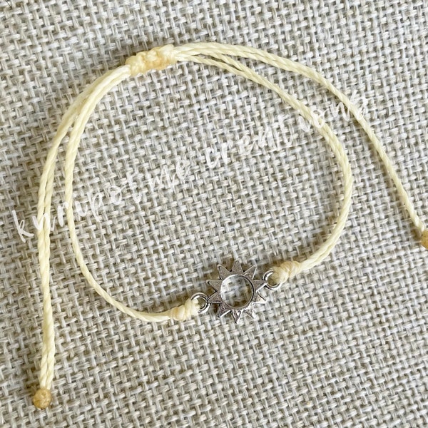 Sun in Waterproof cord Bracelet or Anklet