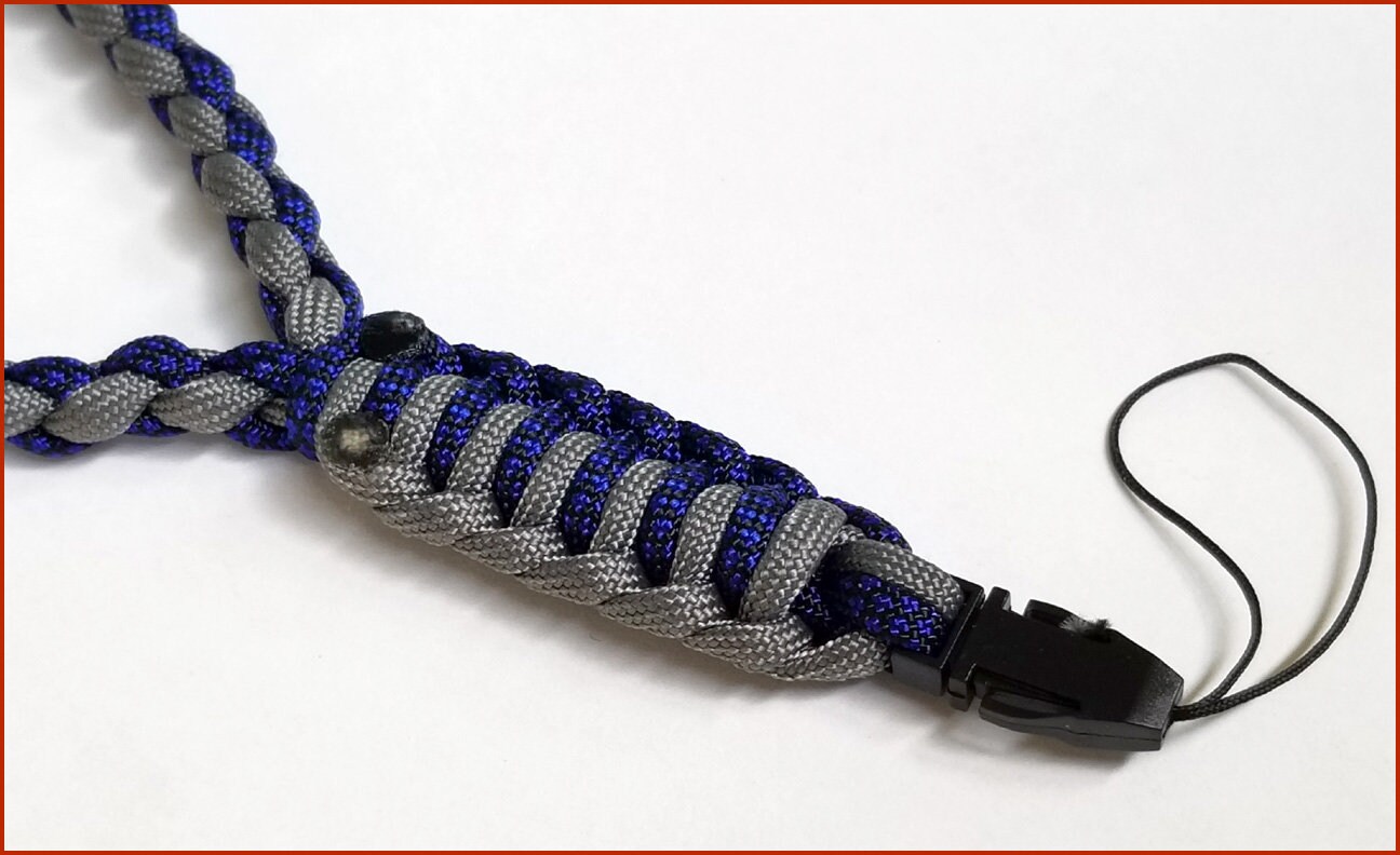 550 Paracord Survival TwoTone Braided Neck Lanyard with Etsy