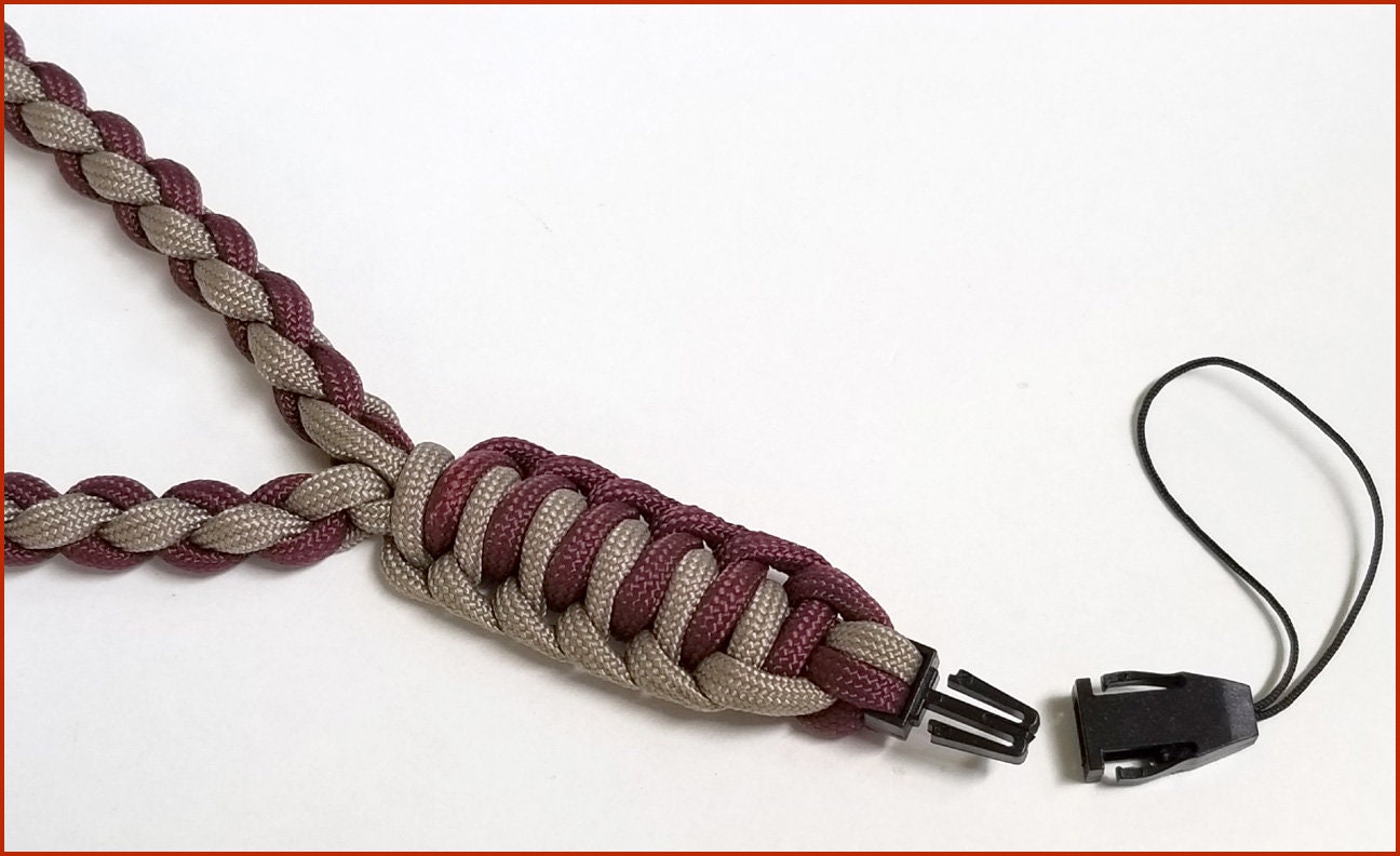 550 Paracord Survival TwoTone Braided Neck Lanyard with Etsy