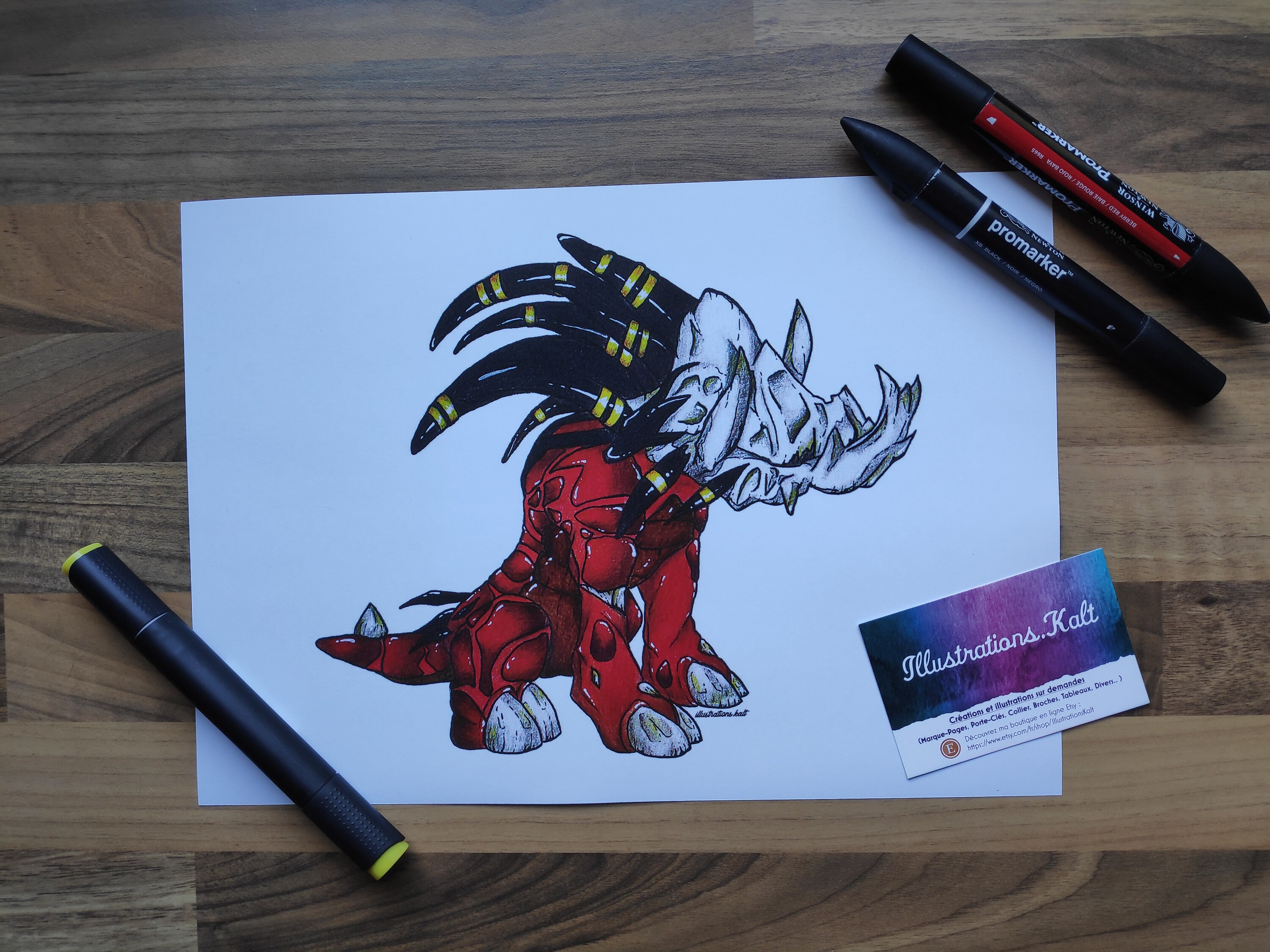 Print Fan Art Chasseur Corrompu de World Of Warcraft/Felhunter