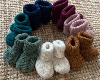 Le semainier de Chaussons bébé à tricoter soi-même, en laine BB merinos made in France