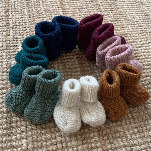 Le semainier de Chaussons bébé à tricoter soi-même, en laine BB merinos made in France