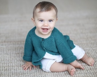 Le Cardigan bébé et enfant à tricoter soi-même (Aiguilles 5) en laine BB Merinos made-in-France