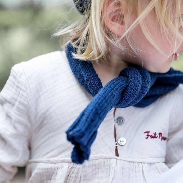 L'écharpe à tricoter soi-même, en laine BB merinos made-in-France