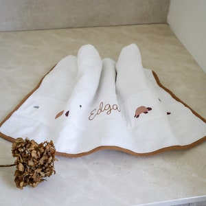 Bath Towel cotton sponge biais in cotton gauze customized Camel