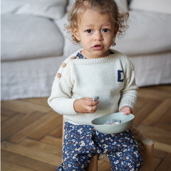 Le pull bébé et enfant à tricoter soi-même (Aiguilles 3) en laine BB Mérinos made-in-France