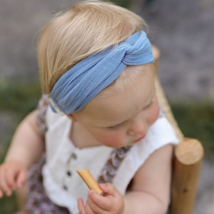 The Headband baby, girl and woman in cotton gauze Denim