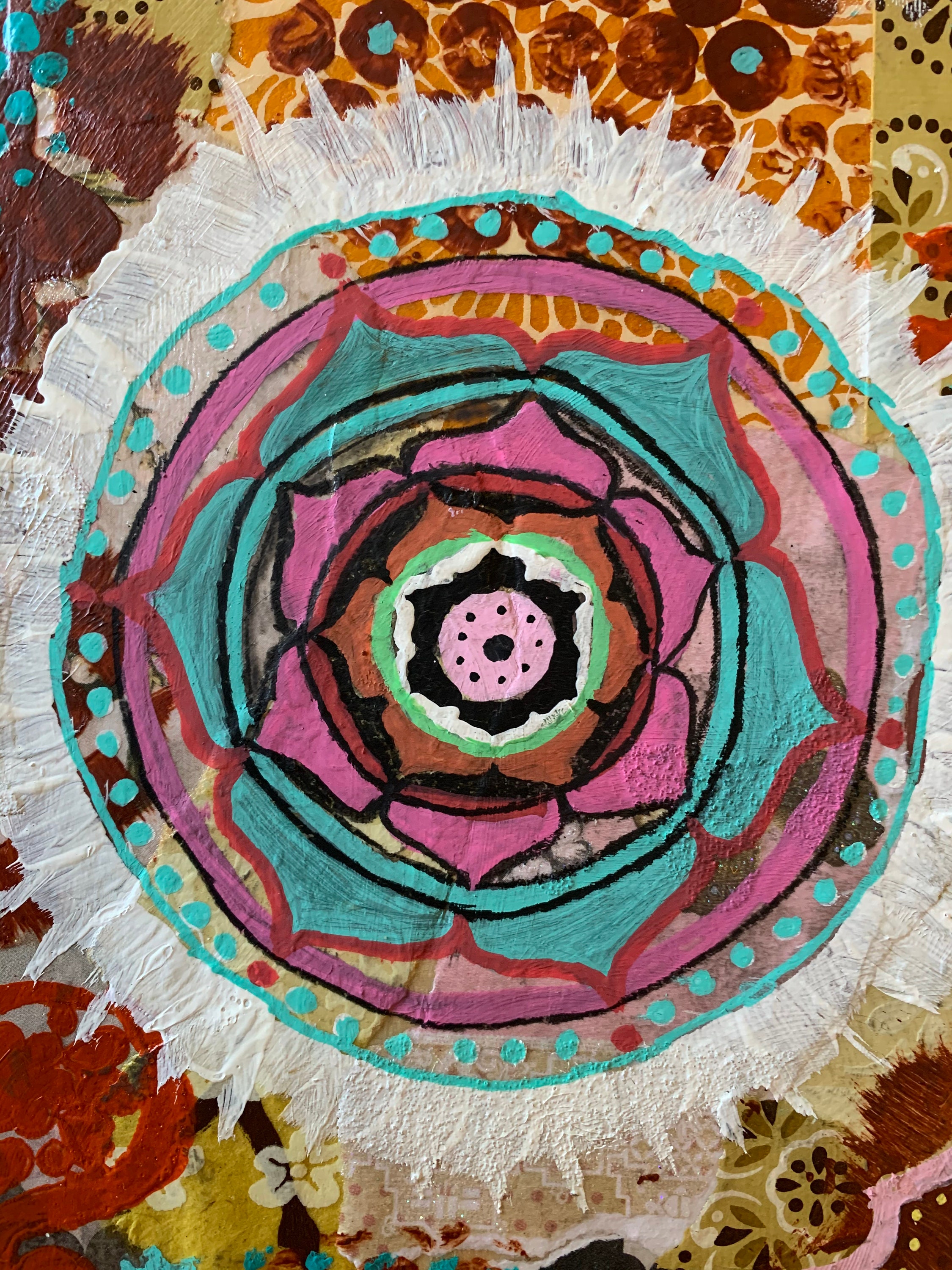 Mixed Media Mandala Mandala Art Mandala Painting Intuitive Etsy Canada