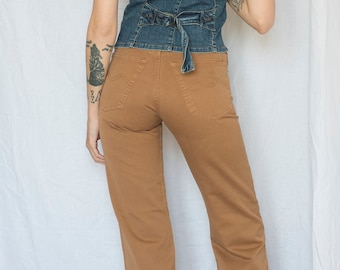 1990s Brown High Waisted Straight Jeans