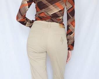 1990s Beige Armani High Waist Jeans