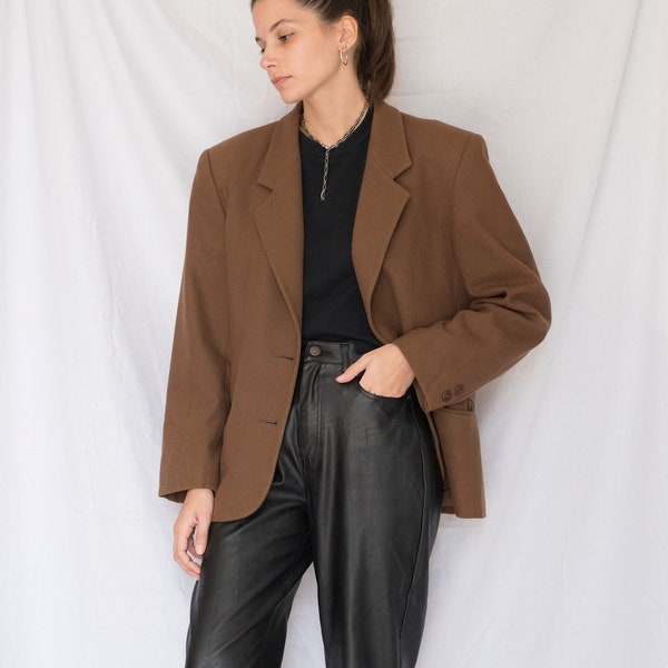 Shoulder Pad Blazer Etsy