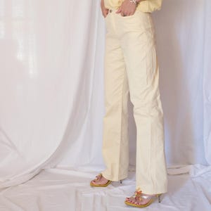 Y2K Lemon Yellow Flared Denim Pants