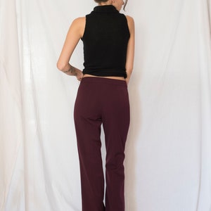 1990s Flared Pants in Wine Red image 5