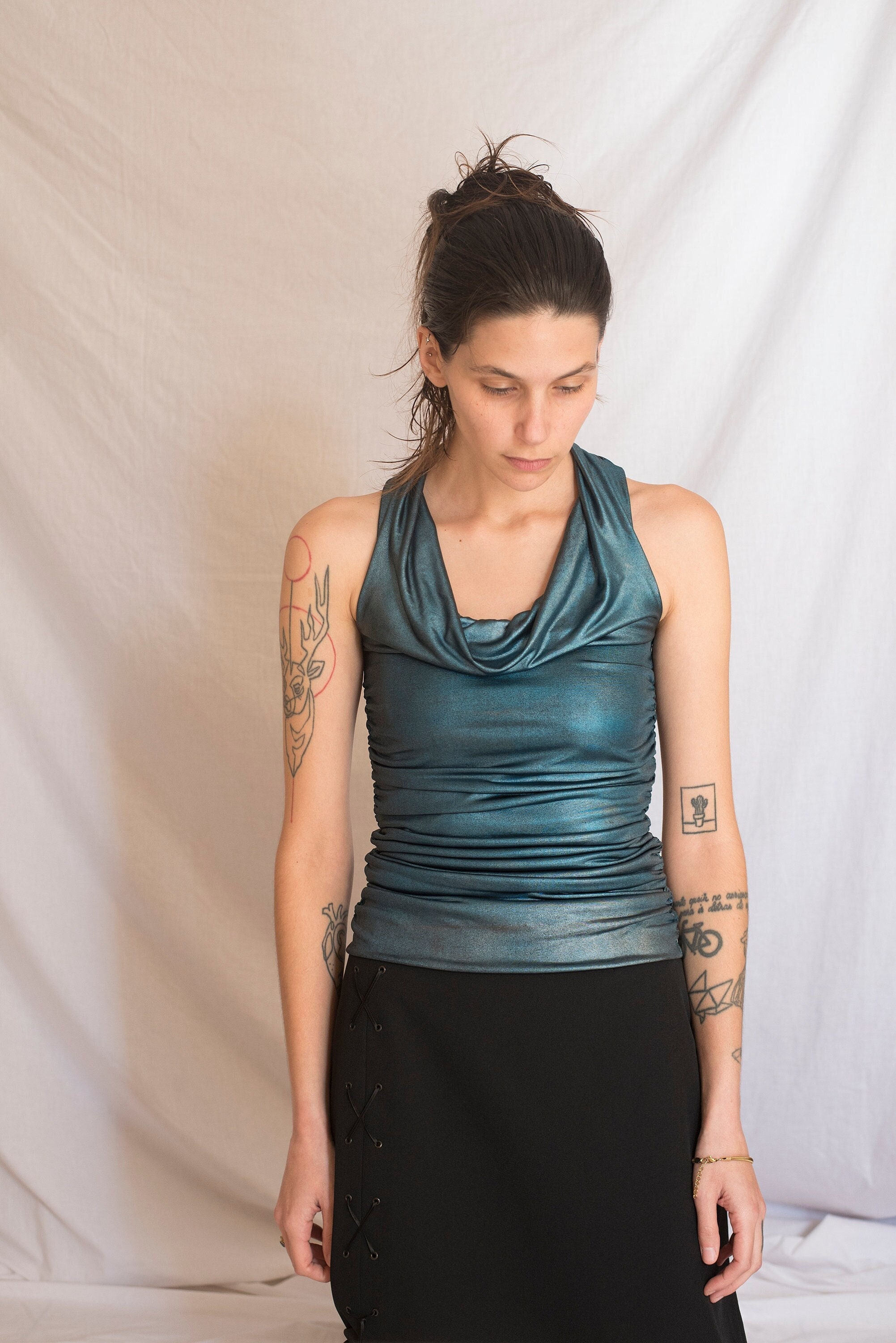 トップス OLD GAP BLUE BORDER SHIRT Y2K Turquoise Y2k Top - Etsy