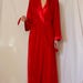 1990s Red Velvet Maxi Night Robe With Belt and Satin Details - Etsy