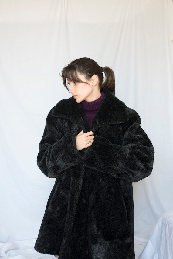 ジャケット・アウター vintage fake fur long coat Vintage Luxury Long Faux Fur Coat Women Winter Warm Fluffy