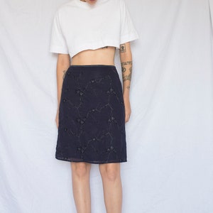 1990s Max&Co Chiffon Beaded Midi Skirt image 4
