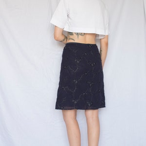 1990s Max&Co Chiffon Beaded Midi Skirt image 3