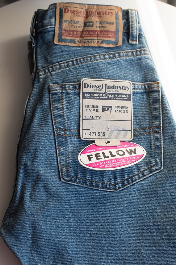 Vintage 90s diesel blue jeans, high waist jeans, s