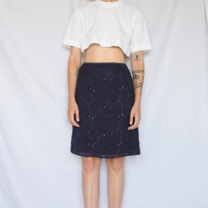 1990s Max&Co Chiffon Beaded Midi Skirt image 2