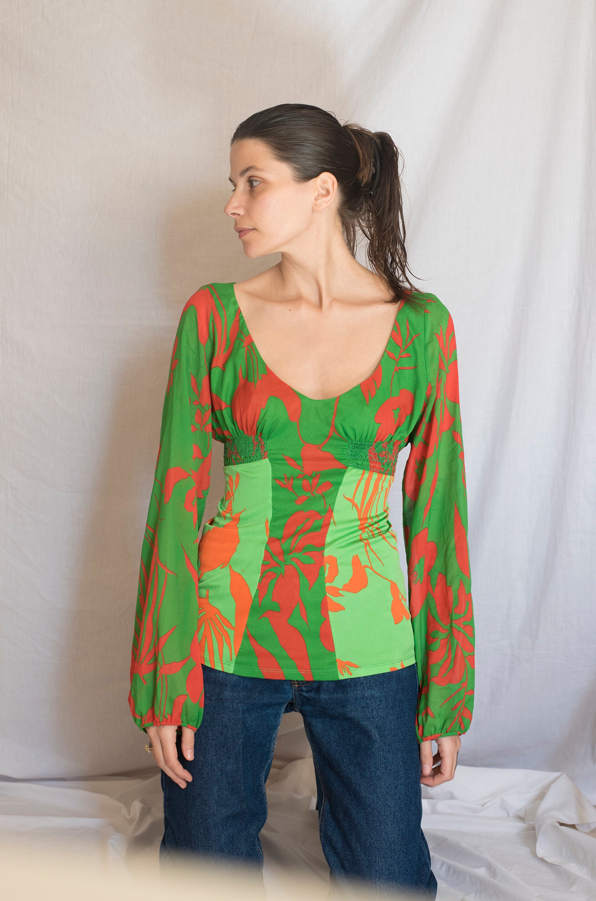 Gianfranco Ferre Brown Blouse (Large) 