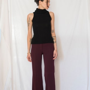 1990s Flared Pants in Wine Red image 2