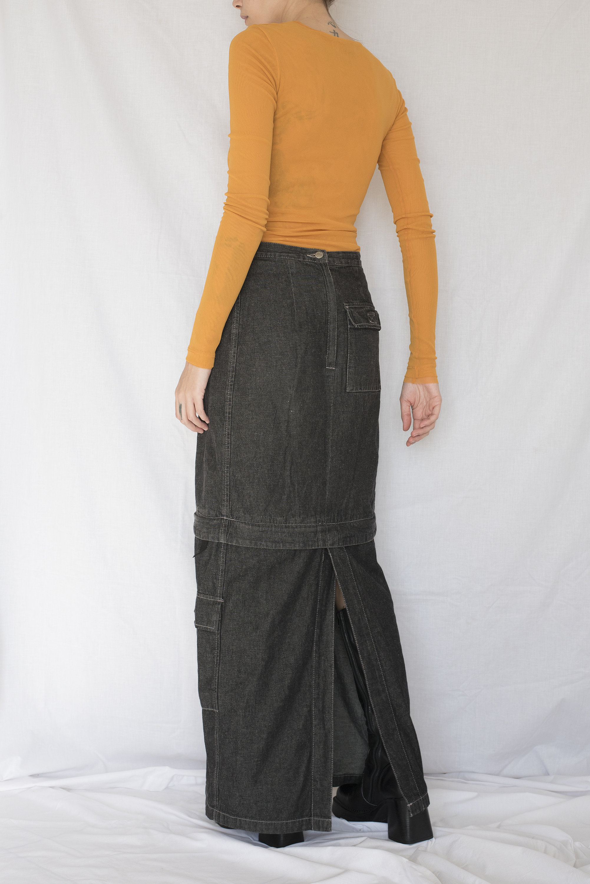 Y2K Denim Cargo Skirts