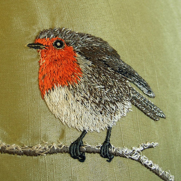 Robin Embroidery Etsy UK