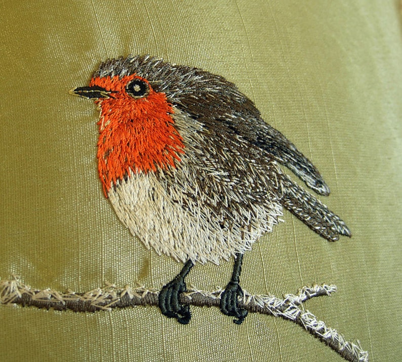 Very Cute Winter Robin Machine Embroidery Design File Embroidery
