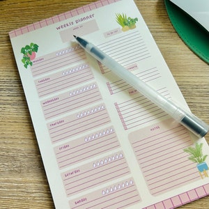 Weekly Planner Notepad, 25 Page 5.5”x8.5” Premium Notepad
