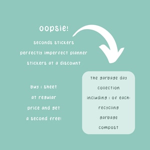 SECONDS The Garbage Day Collection 3-pack, Oopsie! Planner Stickers, Perfectly Imperfect Stickers for a Discounted Price, Offcuts
