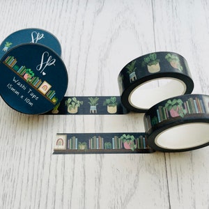 Lot de rubans adhésifs Washi pour plantes d'intérieur, 15 mm x 10 m, adhésifs décoratifs pour étagères et plantes d'intérieur pour la journalisation, la planification, le scrapbooking, et plus encore