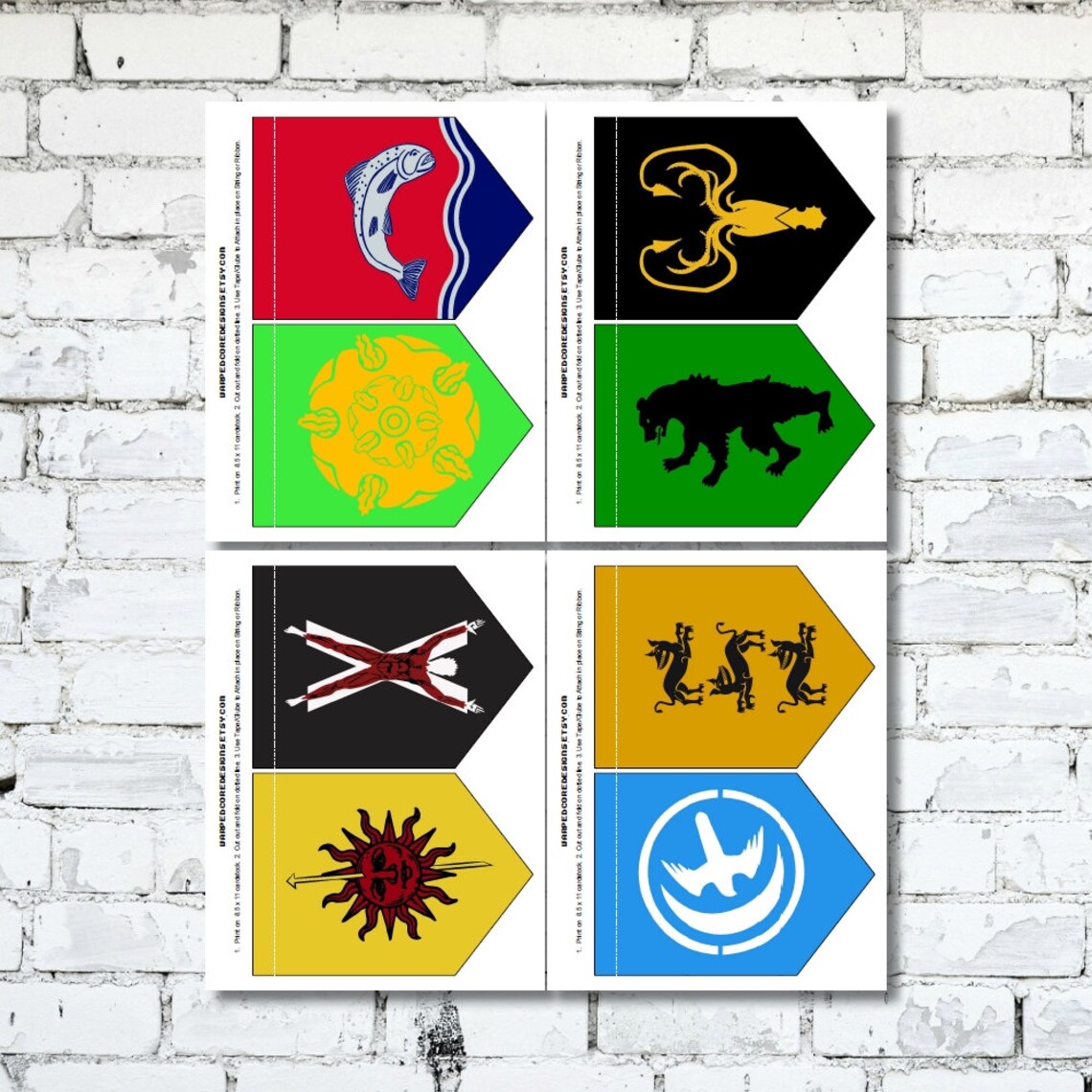 Game of Thrones House Banner Digital Download Instant Etsy