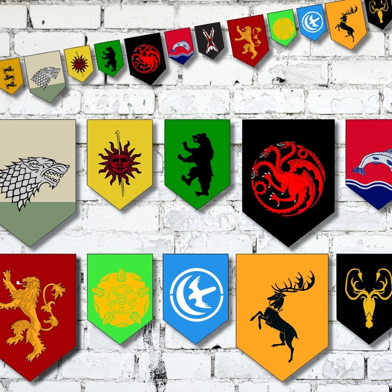 Game of Thrones House Banner Digital Download Instant Etsy