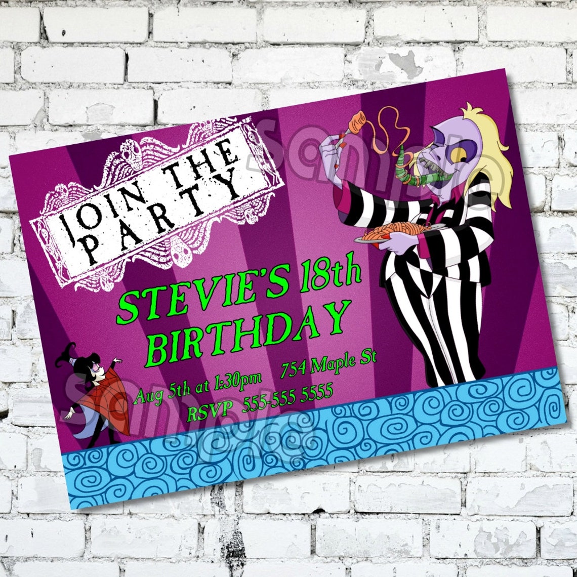 Beetlejuice CUPCAKE TOPPERS Instant Digital Download diy | Etsy