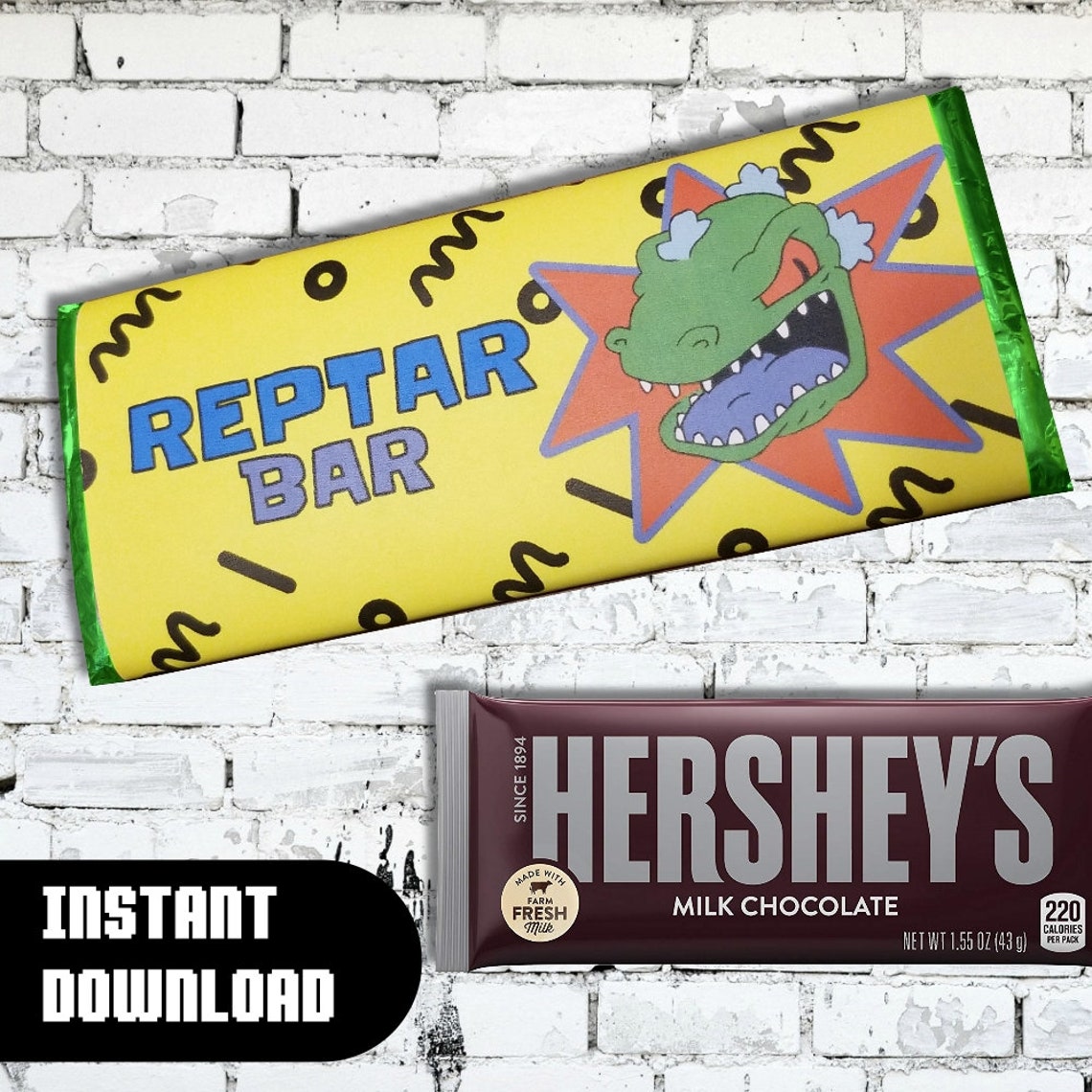 Reptar Bar Rugrats Chocolate Candy Custom Wrapper Hersheys | Etsy