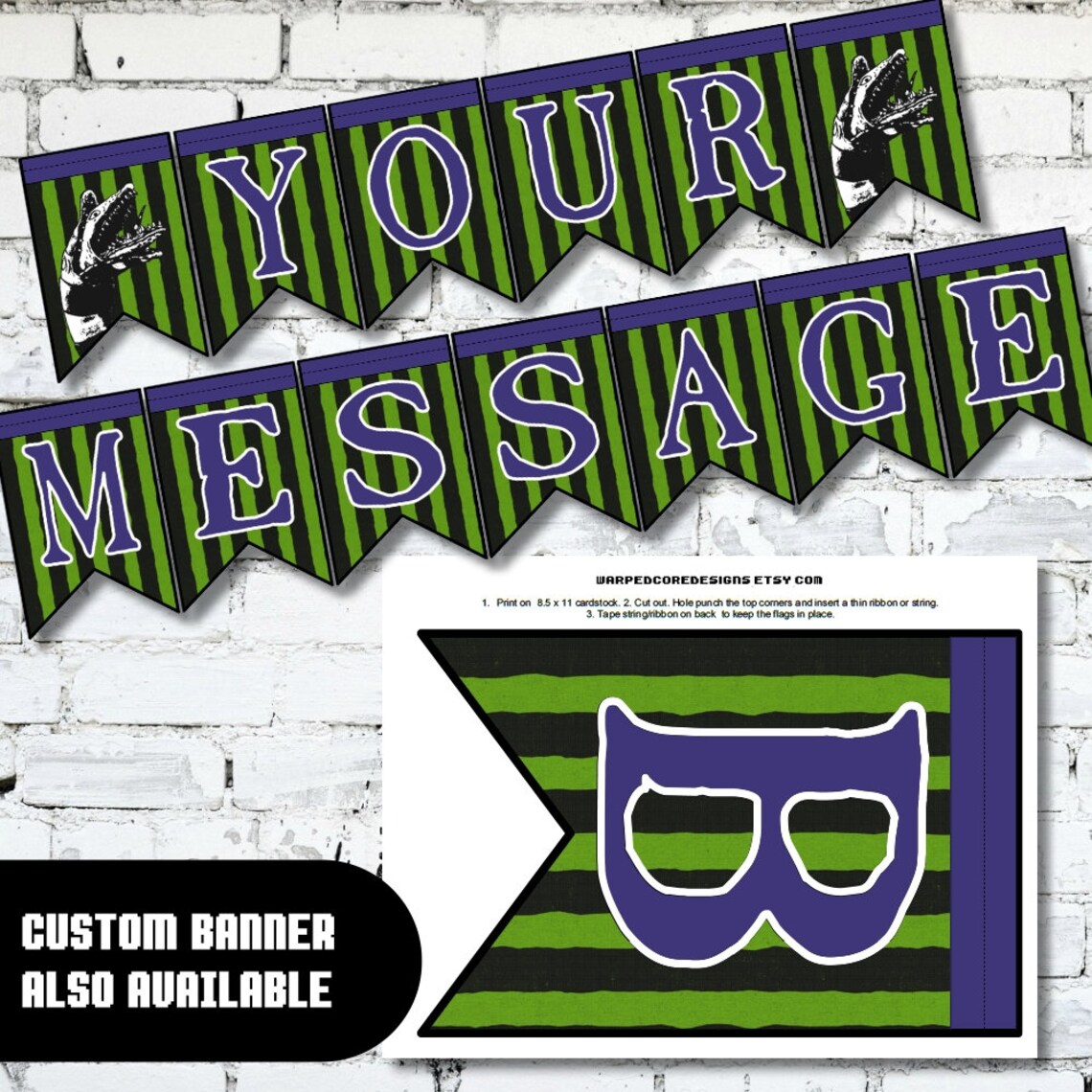 Beetlejuice CUPCAKE TOPPERS Instant Digital Download diy | Etsy