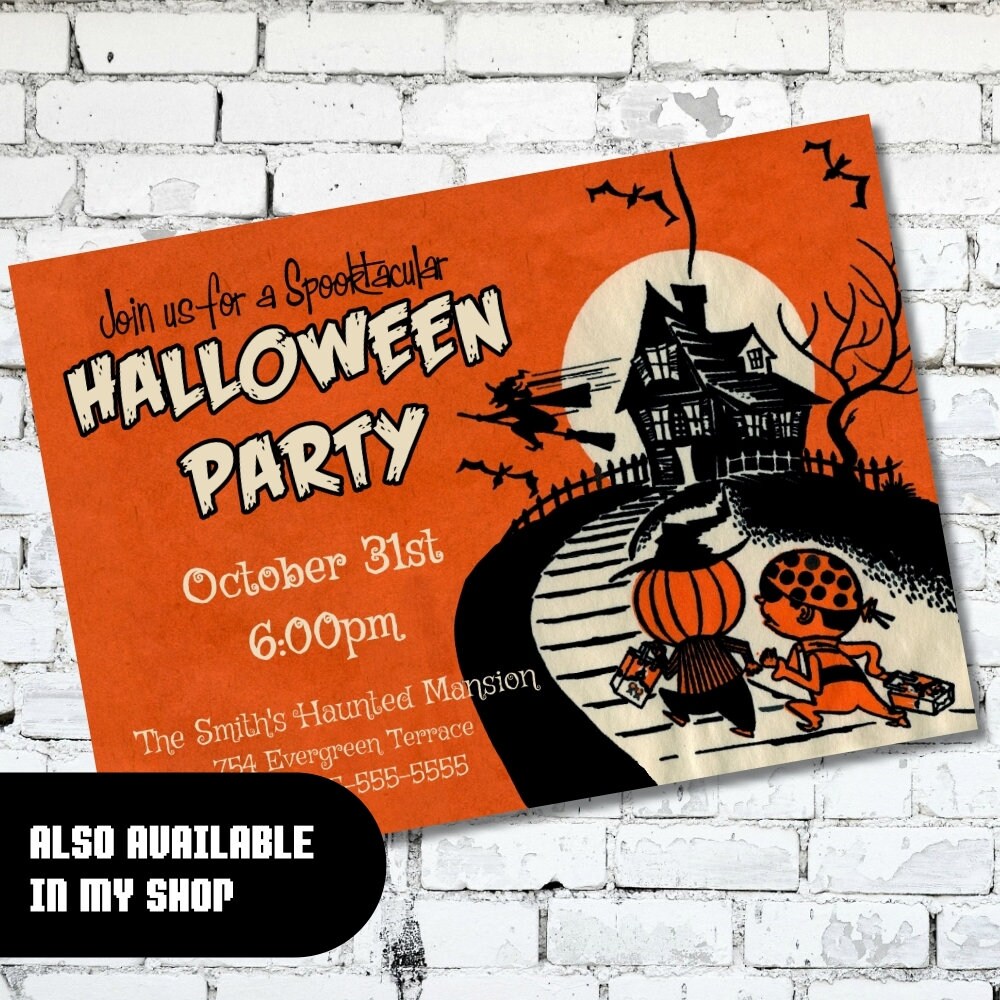 Halloween Treat Favor Bag Label Birthday Party Instant | Etsy