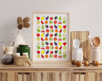 Fruit Print | Art for Fruit Lovers | Kitchen Art | Unique Gifts | *Digital Download*