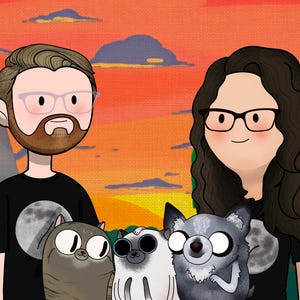 Adventure Time Inspired Couples Portrait & Free Wallpaper | awesome Valentine’s Day, anniversary, or birthday gift and more!