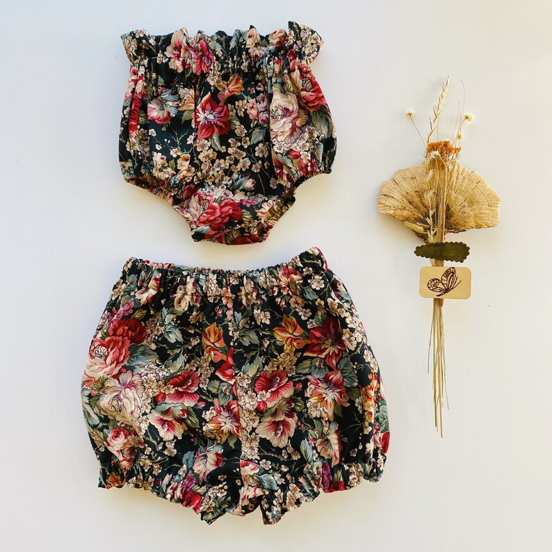 Girls Vintage Floral Bloomers