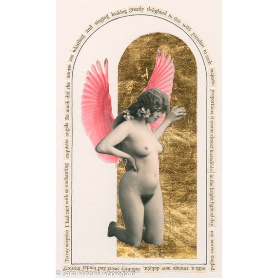 Original Vintage Nude Angel Collage infinitely Sweet and - Etsy