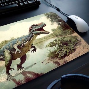 Dinosaur Gaming Desk Mat, XL Extended Mouse Pad for Gamers, Big & Long Keyboard Laptop Computer Pad, Animal Room Decor Gifts for Kids