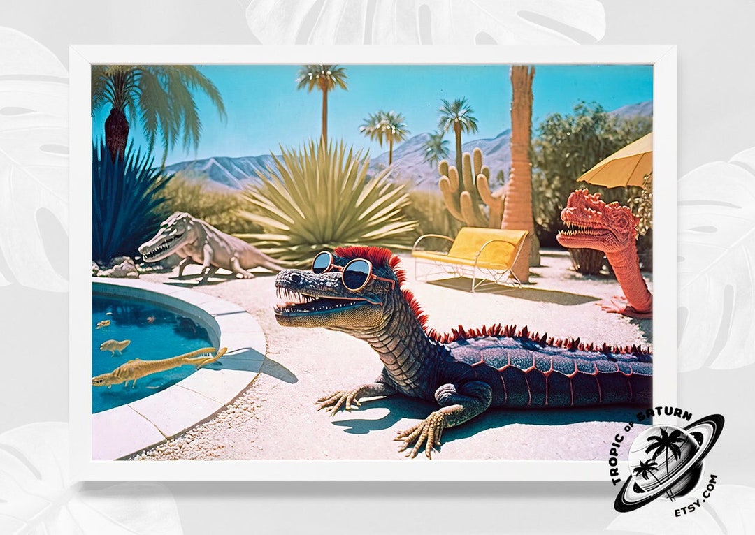 Reptile Pool Party Zaddy Palm Springs Patio Furniture Etsy