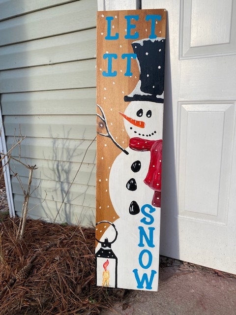 Let It Snow Porch Board, Sign - Etsy